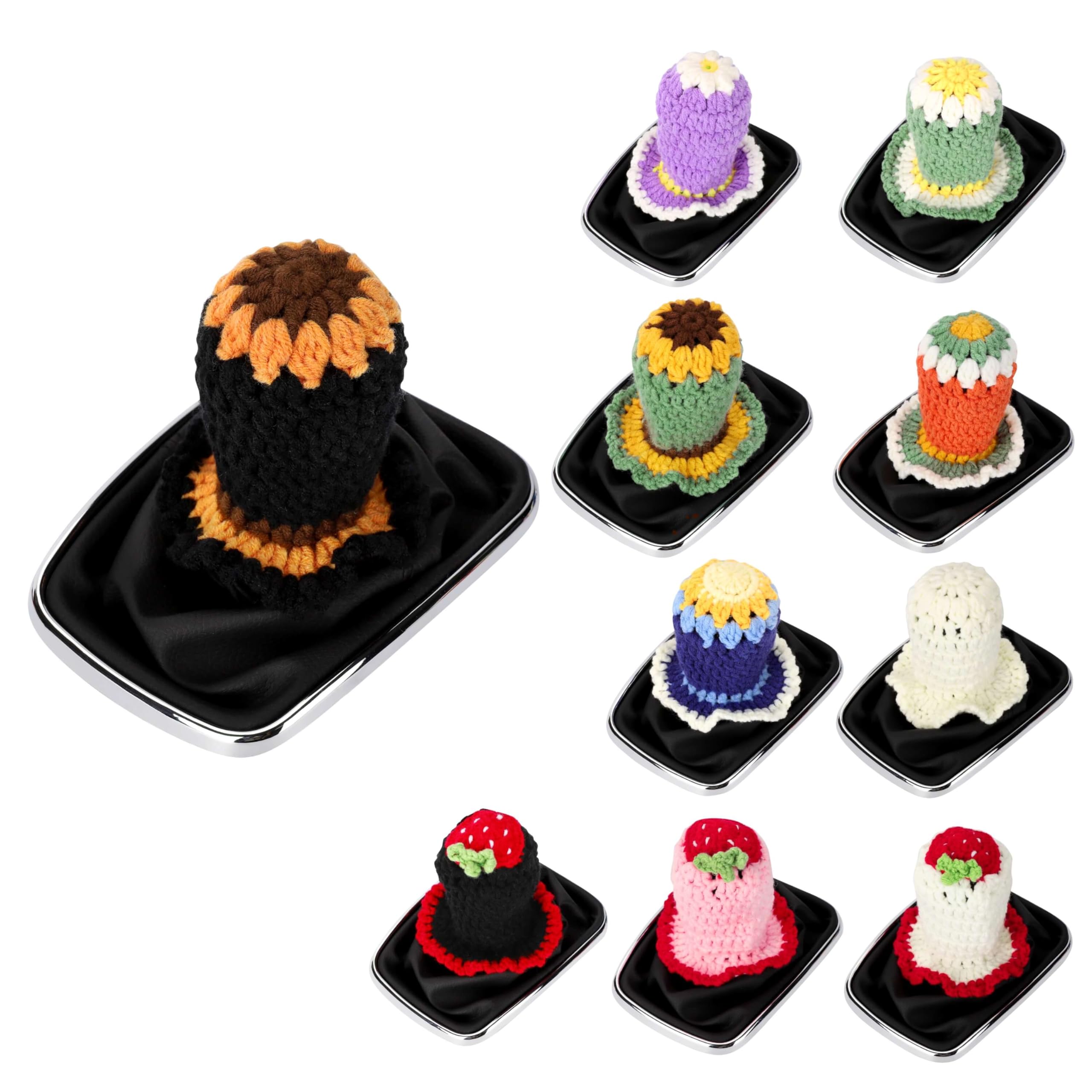 Amazon.co.jp: HOMEGYMFREE かぎ針編みシフトノブカバー、ユニバーサル